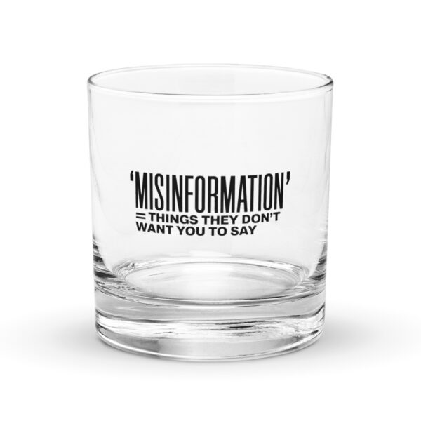 Misinformation Whiskey Glass