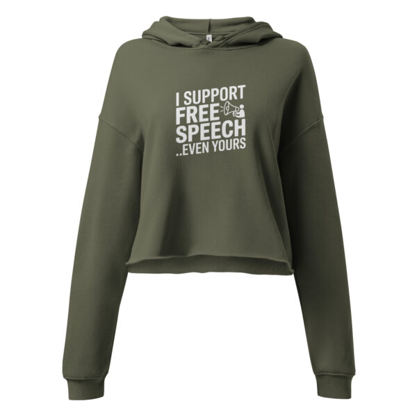 Free Speech Cropped Hoodie - Image 4